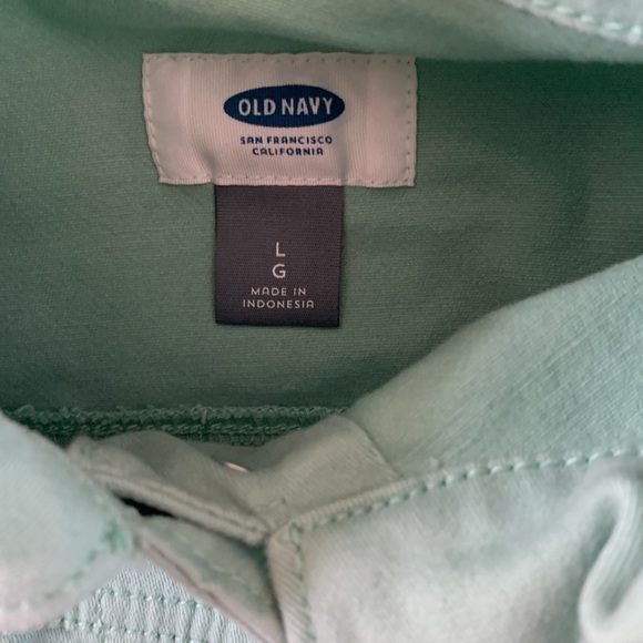 Old Navy kids Mint Green Jean Jacket Youth L (10-12) - Picture 3 of 3